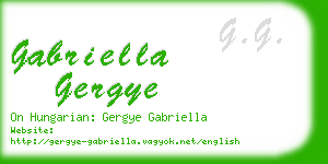 gabriella gergye business card